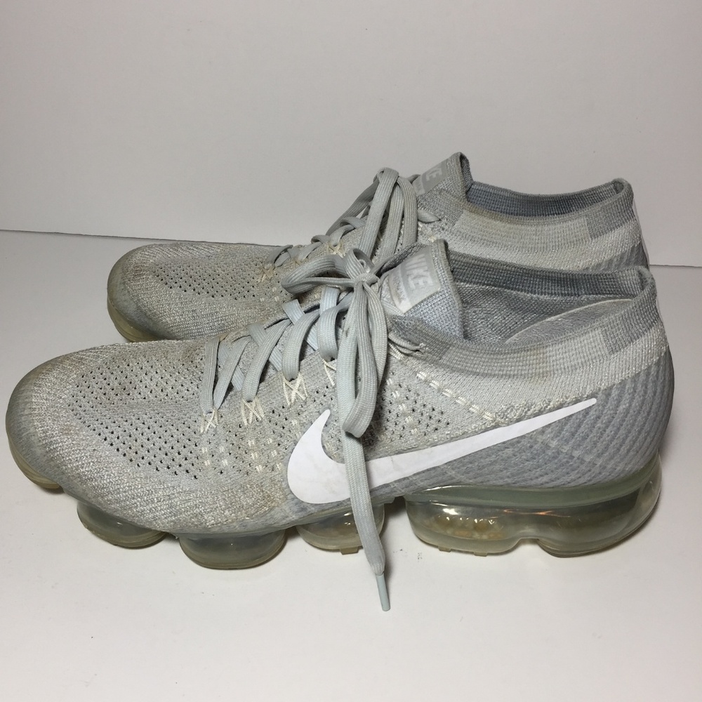 Nike Air Vapormax Flyknit Shoes Platinum Gray 11